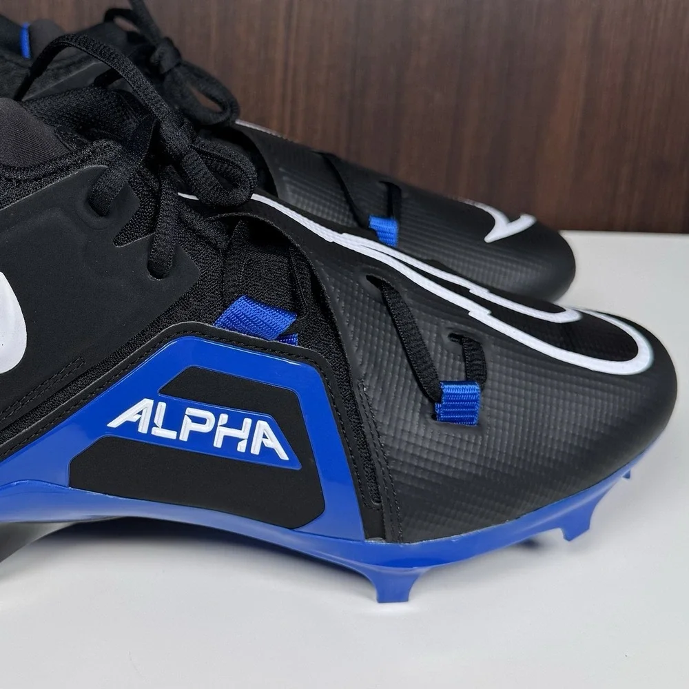 Nike Alpha Menace Pro 3 Football Cleats Black Blue CT6649-007 Men Size 11